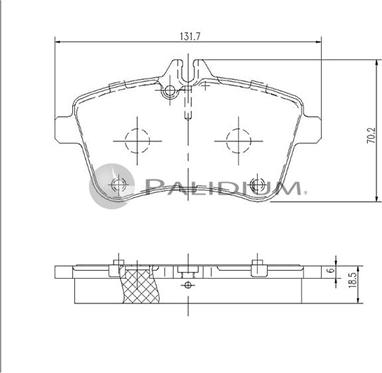 Ashuki P1-1225 - Əyləc altlığı dəsti, əyləc diski furqanavto.az