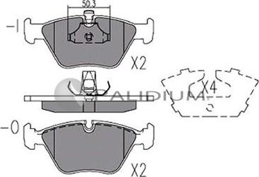 Ashuki P1-1220 - Əyləc altlığı dəsti, əyləc diski furqanavto.az