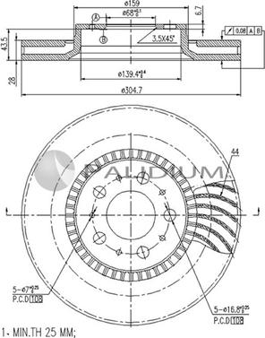 Ashuki P330-055 - Əyləc Diski furqanavto.az