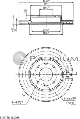 Ashuki P330-058 - Əyləc Diski furqanavto.az