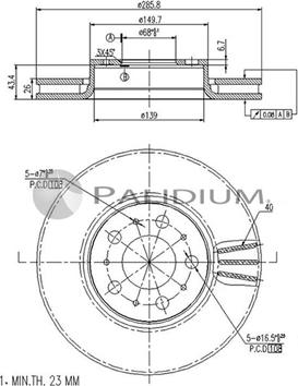 Ashuki P330-057 - Əyləc Diski furqanavto.az