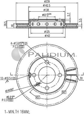 Ashuki P330-065 - Əyləc Diski furqanavto.az