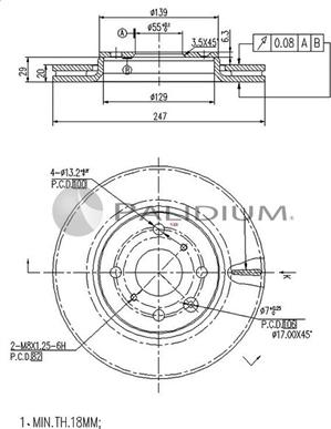 Ashuki P330-001 - Əyləc Diski furqanavto.az