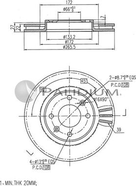 Ashuki P330-008 - Əyləc Diski furqanavto.az