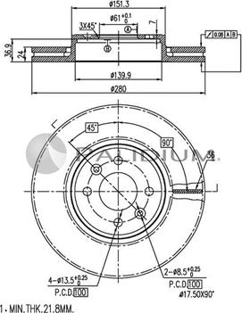 Ashuki P330-039 - Əyləc Diski furqanavto.az