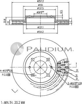 Ashuki P330-032 - Əyləc Diski furqanavto.az