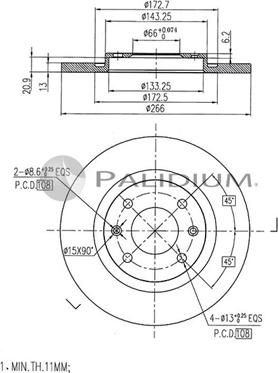 Ashuki P330-073 - Əyləc Diski furqanavto.az