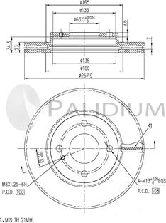 Ashuki P330-109 - Əyləc Diski furqanavto.az