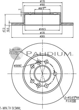 Ashuki P330-105 - Əyləc Diski furqanavto.az