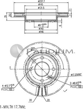 Ashuki P330-107 - Əyləc Diski furqanavto.az