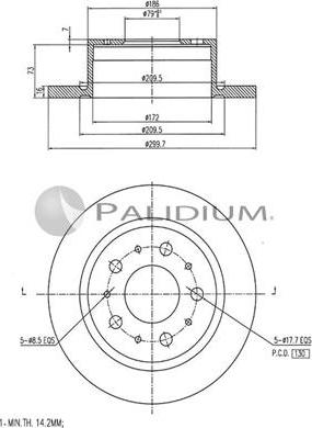 Ashuki P331-041 - Əyləc Diski furqanavto.az