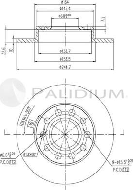 Ashuki P331-055 - Əyləc Diski furqanavto.az