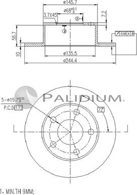 Ashuki P331-006 - Əyləc Diski furqanavto.az