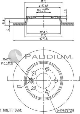 Ashuki P331-012 - Əyləc Diski furqanavto.az