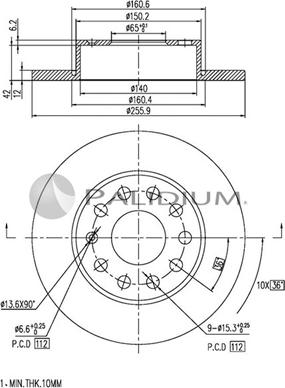 Ashuki P331-021 - Əyləc Diski furqanavto.az