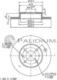 Ashuki P333-001 - Əyləc Diski furqanavto.az