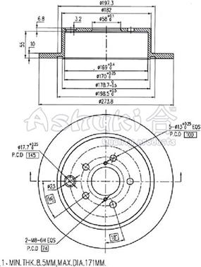 Ashuki S017-52 - Əyləc Diski furqanavto.az