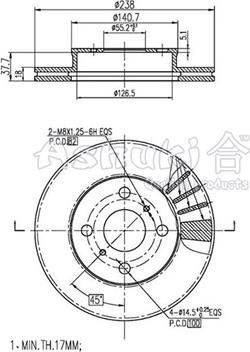 Ashuki T601-08 - Əyləc Diski furqanavto.az