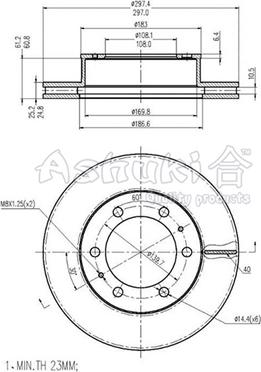 Ashuki T603-40 - Əyləc Diski furqanavto.az