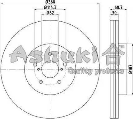 Ashuki T603-62 - Əyləc Diski furqanavto.az