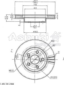 Ashuki T603-83 - Əyləc Diski furqanavto.az