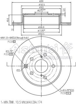 Ashuki T603-35 - Əyləc Diski furqanavto.az