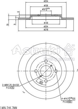 Ashuki T603-38 - Əyləc Diski furqanavto.az