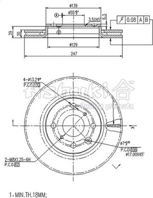 Ashuki T602-86 - Əyləc Diski furqanavto.az