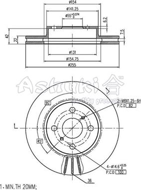 Ashuki T602-30 - Əyləc Diski furqanavto.az