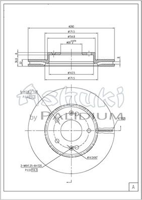 Ashuki Y089-71 - Əyləc Diski furqanavto.az