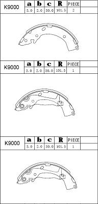 Asimco K9000 - Əyləc Başlığı Dəsti furqanavto.az