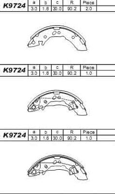 Asimco K9724 - Əyləc Başlığı Dəsti furqanavto.az