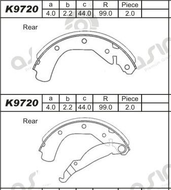 Asimco K9720 - Əyləc Başlığı Dəsti furqanavto.az