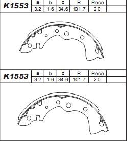 Asimco K1553 - Əyləc Başlığı Dəsti furqanavto.az