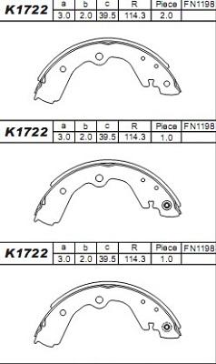 Asimco K1722 - Əyləc Başlığı Dəsti furqanavto.az