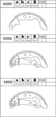 Asimco K8000 - Əyləc Başlığı Dəsti furqanavto.az