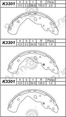 Asimco K3301 - Əyləc Başlığı Dəsti furqanavto.az