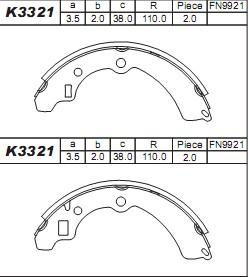 Asimco K3321 - Əyləc Başlığı Dəsti furqanavto.az