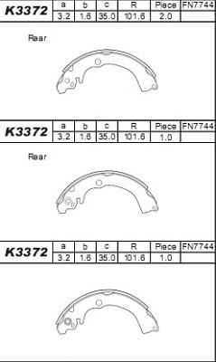 Asimco K3372 - Əyləc Başlığı Dəsti furqanavto.az