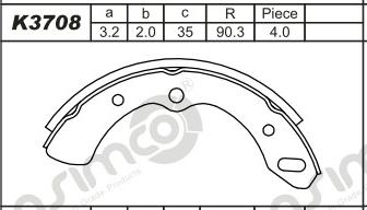 Asimco K3708 - Əyləc Başlığı Dəsti furqanavto.az