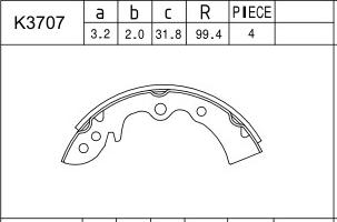 Asimco K3707 - Əyləc Başlığı Dəsti furqanavto.az