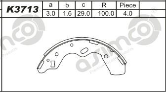 Asimco K3713 - Əyləc Başlığı Dəsti furqanavto.az