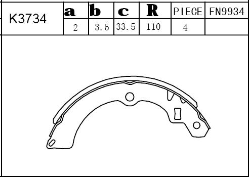 Asimco K3734 - Əyləc Başlığı Dəsti furqanavto.az