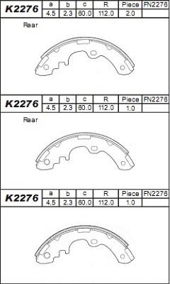 Asimco K2276 - Əyləc Başlığı Dəsti furqanavto.az