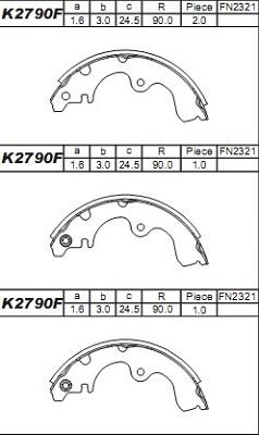 Asimco K2790F - Əyləc Başlığı Dəsti furqanavto.az