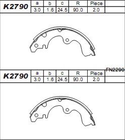 Asimco K2790 - Əyləc Başlığı Dəsti furqanavto.az