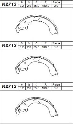 Asimco K2713 - Əyləc Başlığı Dəsti furqanavto.az