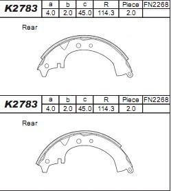 Asimco K2783 - Əyləc Başlığı Dəsti furqanavto.az