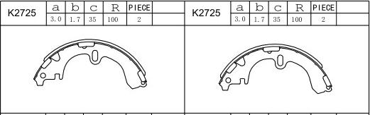 Asimco K2725 - Əyləc Başlığı Dəsti furqanavto.az