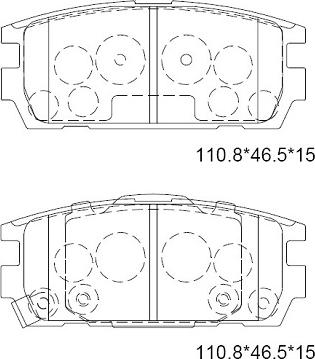 Asimco KD9712F - Əyləc altlığı dəsti, əyləc diski furqanavto.az